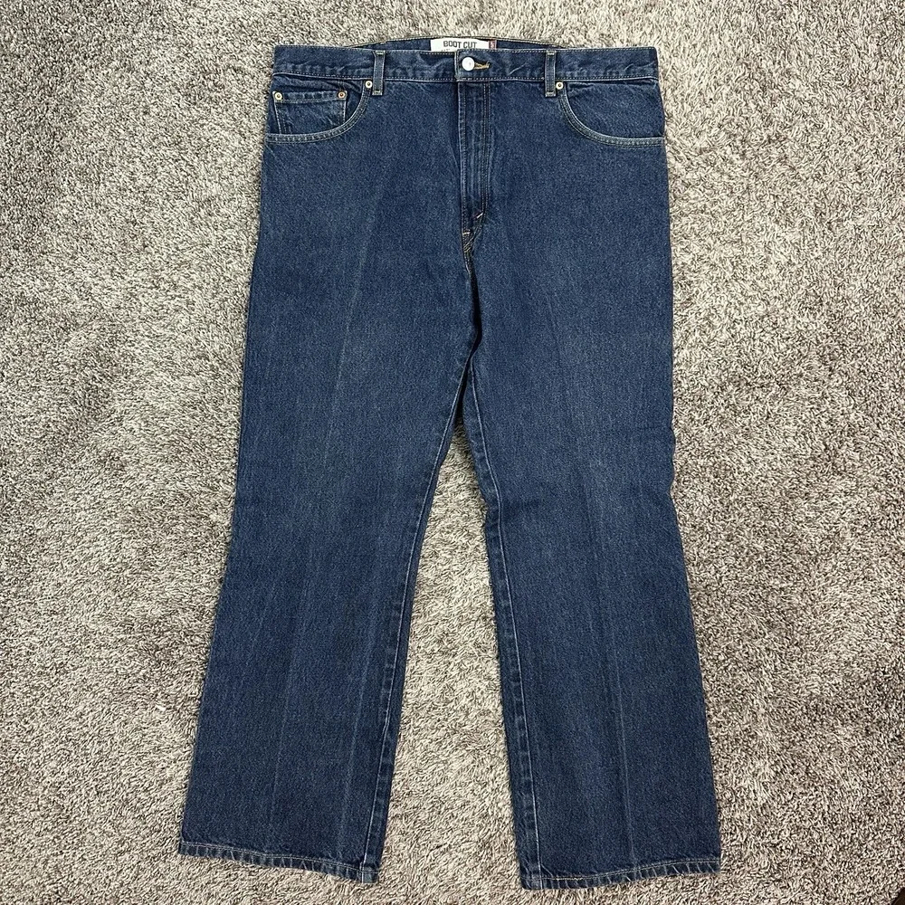Levis 517 Jeans Mens 40x30 Blue Denim Bootcut Fit Medium Wash Red Tab Cotton y2k